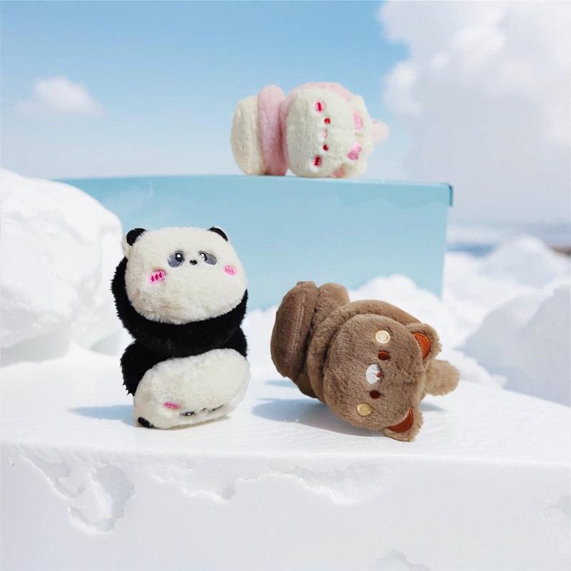 Милые зимние плюшевые наушники с героями мультфильмов для детей - теплые наушники для мальчиков, учеников начальной школы, защита от холода