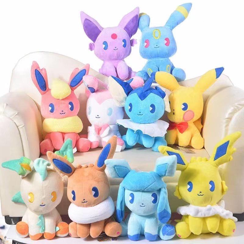 Surprise Gift Eevee Collection Plush Flareon Vaporeon Stuffed Espeon Umbreon Glaceon Leafeon Sylveon Plushies Doll
