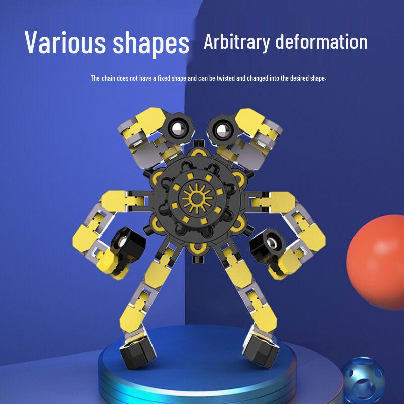 Детская деформируемая игрушка-спиннер-робот для мальчиков - Игрушка для снятия стресса с вращением пальцами
