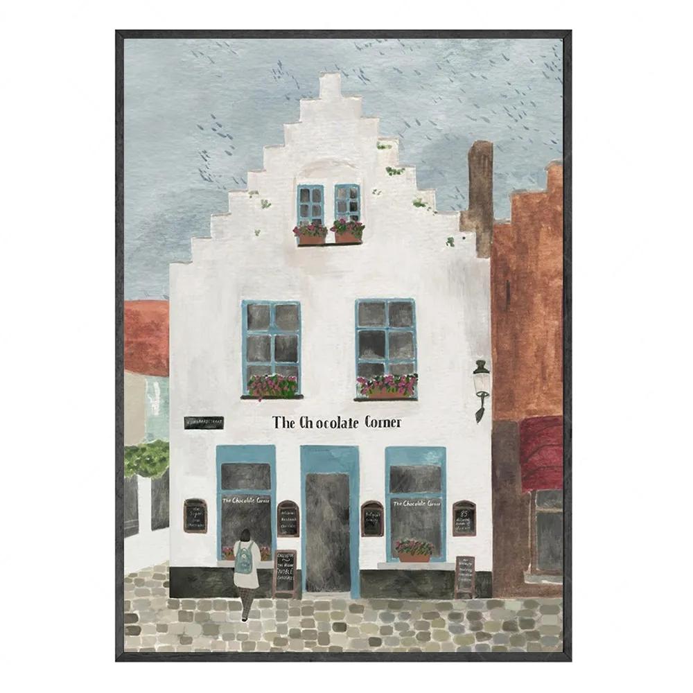 Boho Architecture Travel Poster Botanical Canvas Painting Minimalist Tropical Art Print Nordic Wall Picture For Living Room Deco