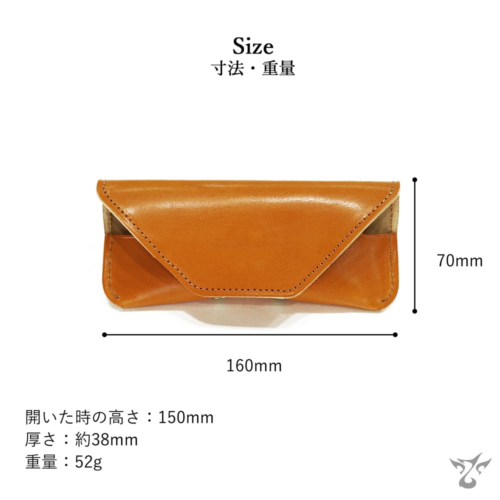 Deep Zone Eyeglass Tochigi Genuine Cowhide Case, Leather, Stylish, Leather, Gift, Men's, Women's, Father's Day, Birthday, Anniversary, Couple's,