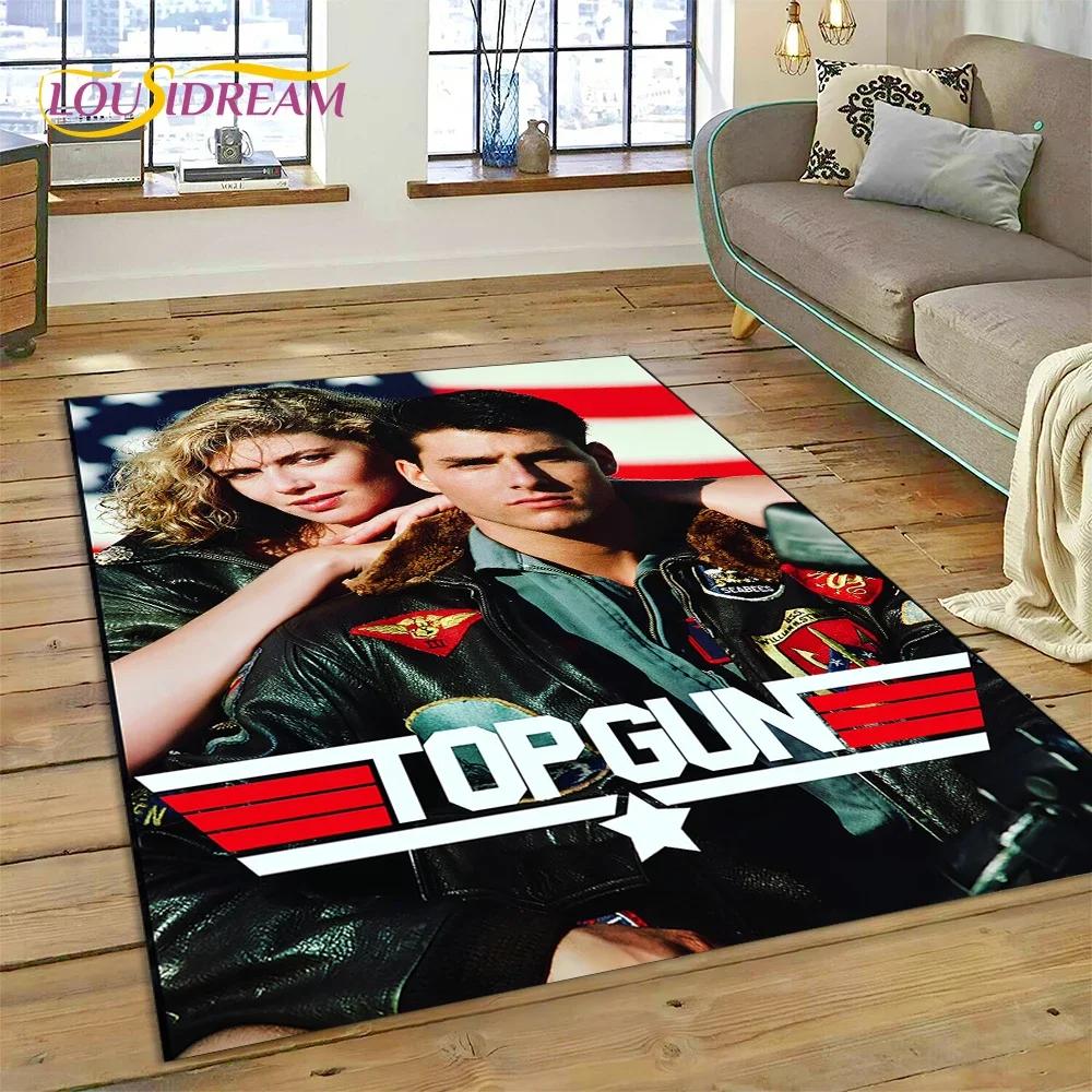 Top Gun Sign Tom Cruise Fighter Carpet Rug for Bedroom Living Room Home Sofa Decoration,Children Game Large Decor Floor Mat Gift