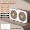 Dual-Head Oscillating USB Fan for Desktop, Dormitory, and Office with High Wind Power and Brushless Technology