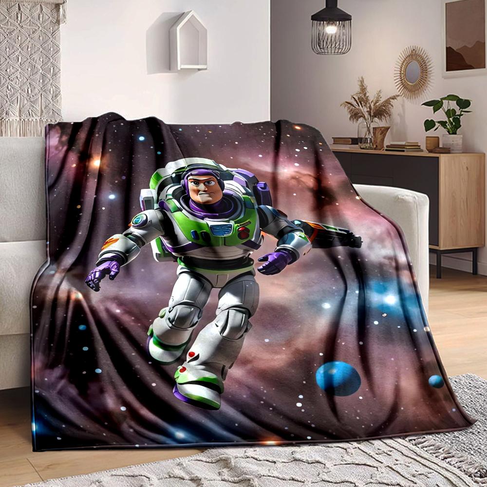 1Pc Buzz Lightyear Space Blanket Soft And Comfortable Casual Warm Camping Travel Christmas Halloween Xmas Gift M924353