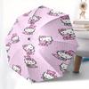 Hello Kitty,Teddy Bear Automatic Umbrella-Foldable, Durable 8-Bone Design, Compact and Stylish, Great for Camping, Halloween, Christmas, Mot