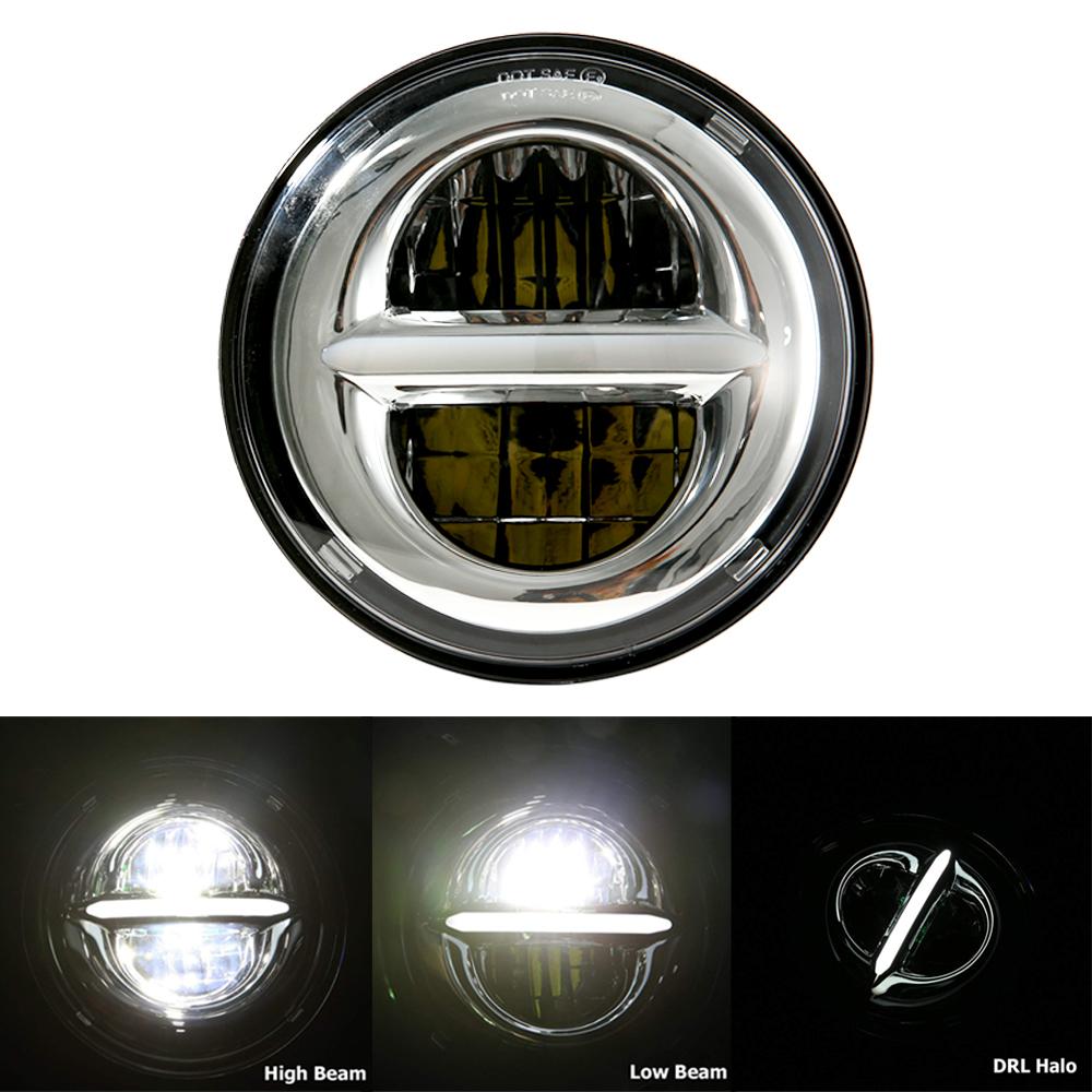 Фара для мотоцикла 5,75 дюйма Halo Angel Eyes дальний/ближний свет 5 3/4" DRL поворотник проект для Harley Sportster 883 XL883 FXCW