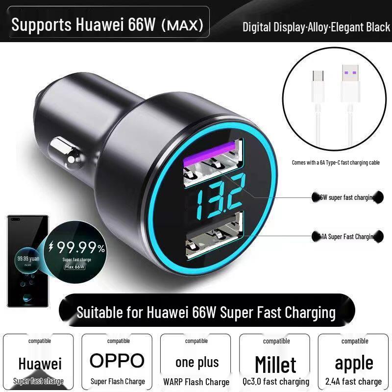 40W Super Fast Car Charger for Huawei Phones