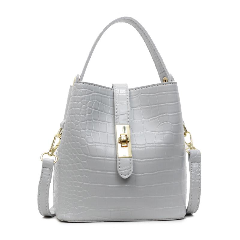 Сумка-ведро с каменным узором, новая модная повседневная простая на плечо, через плечо, портативная сумка-ведро для женщин