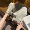 Новые кроссовки с толстой подошвой, увеличивающие рост, весна-осень 2024 года, повседневные, на шнуровке, универсальные, модные, спортивные, кроссовки