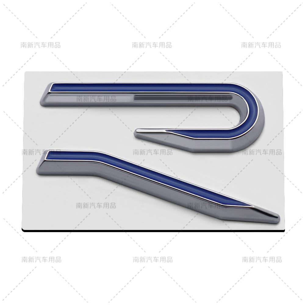 AABIP1 R logo Emblem Car Metal Body Tail Trunk Sticker Accessories For Volkswagen VW GTI Rline Polo Golf MK8 Touareg Passat Magotan CC