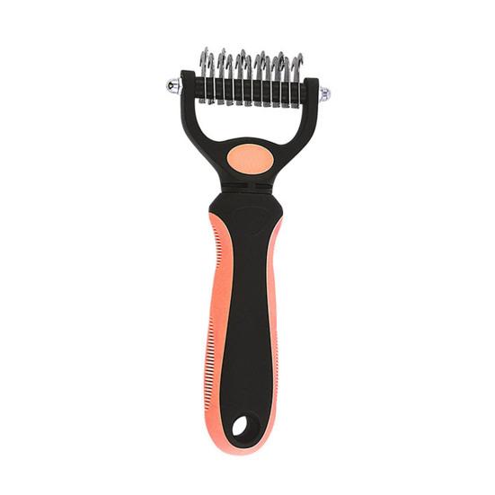 Щетка для вычесывания шерсти питомцев Двусторонняя расческа-грабли для подшерстка для собак кошек Очень широкая расческа для вычесывания и удаления колтунов у питомцев для груминга