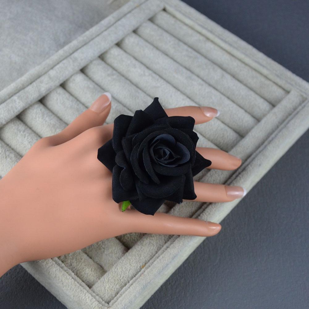 Винтажная красная роза заколка для волос сбоку для танцевальных выступлений