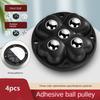 4Pcs 360°Rotatable Furniture Casters Self Adhesive Storage Box Roller Table Move Accessories