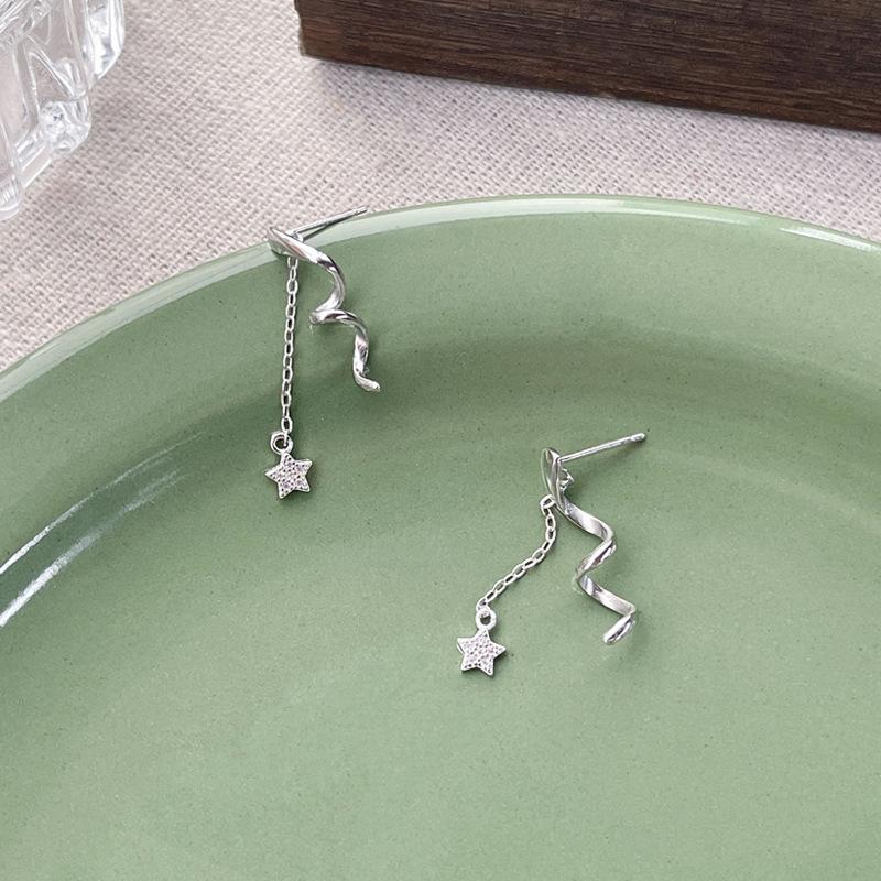 Серьги-подвески со звездой из витой проволоки для женщин, модные,个性, новый тренд, ювелирные изделия, подарки, оптом