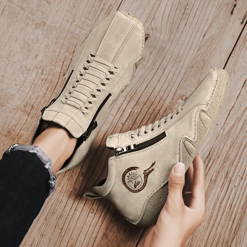 2025 Новые мужские кроссовки из свиной кожи, слипоны, мокасины, мягкий верх, удобные, дышащие, повседневная обувь на каждый день, Tenis Masculino