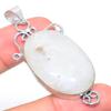 Rainbow Moonstone Handmade 925 Sterling Silver Jewelry Pendant 2.44" E1C75