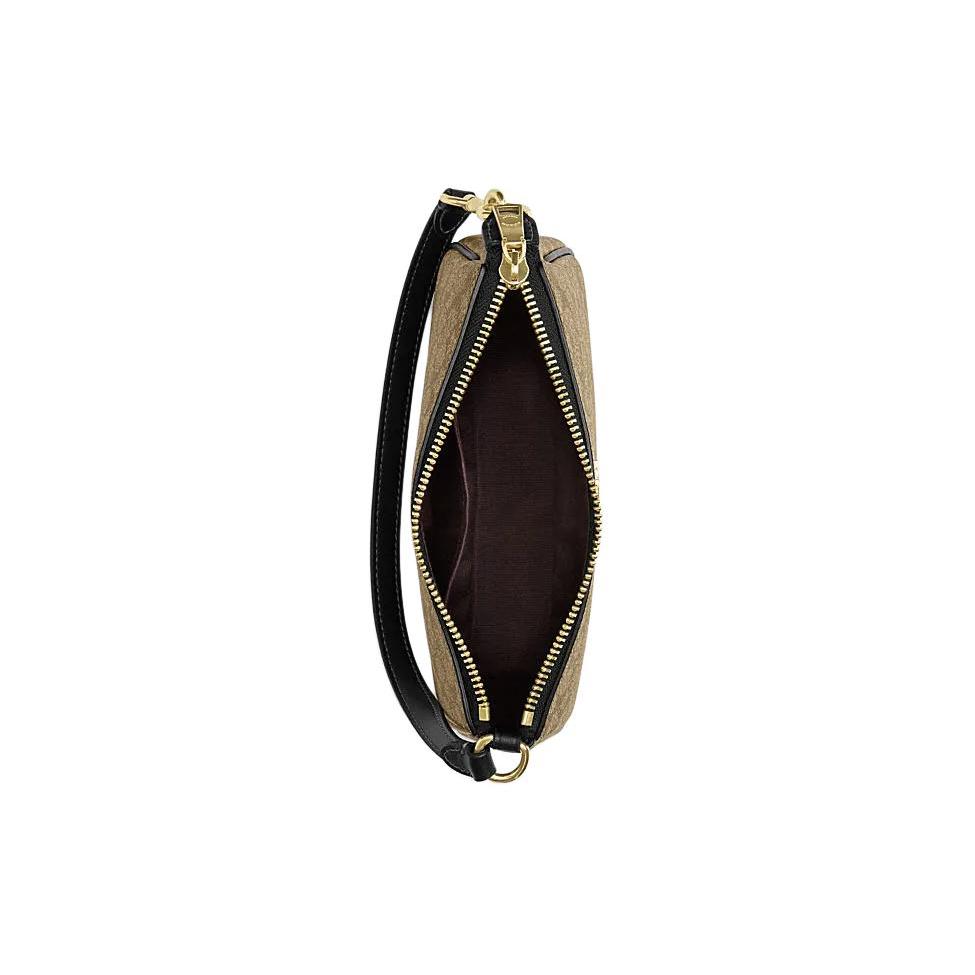 COACH Nolita Artificial Leather One Shoulder Handbag Small Women's Khaki & Black CS445-IMCBI