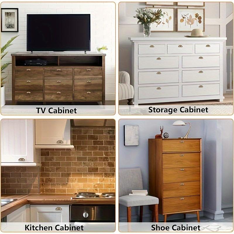 12/20/30pcs Antique Bronze Drawer Pull Knobs  Antique Bronze Cabinet Pulls  Vintage Shell Shape Pull Knobs for Cabinets (Double Hole with Screws)