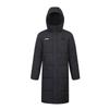 Li Ning Badminton Series Knee-Length Warm Hooded Long Cotton Coat Men Coats Black AFMU043-1