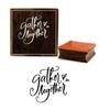Printtoo Scrap Card Print Gather Together Text Design Square Wooden Rubber Stamp-2 X 2