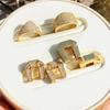 Luxury Geometric Hexagram Shape Hoop Earring Two Size High Quality Gold Plated Fashion Ear Jewelry