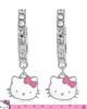 Sanrio Hello Kitty Jewelry Dangle Hoop Earrings for x x & Women, Fashion, 0.46 1.36 0.06 inches, Fashion, Crystal.