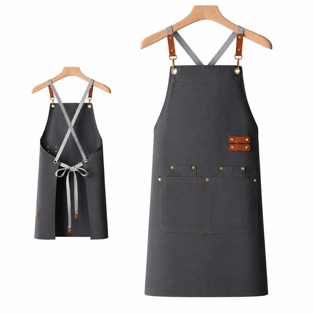 Oil Resistant Canvas Apron Adjustable Straps Cooking Apron Gifts Restaurant Apron Restaurant Work