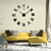 Annual New DIY 3D Wall Clock Roman Numerals Large Size Mirrors Surface Luxury Big Art Clock