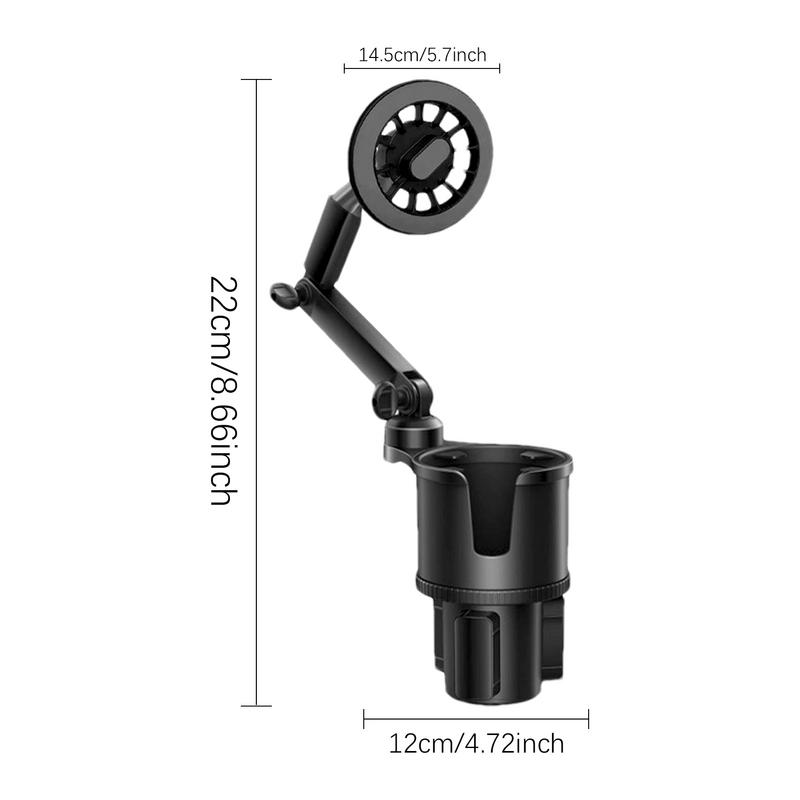 Автомобильный держатель для стакана, расширитель с креплением для телефона, держатель для телефона, расширитель для стакана, вращающийся на 360 градусов, магнитный держатель для стакана с длинной ручкой