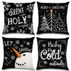 Christmas Pillowcases: Silent Night Holy Night, Merry Christmas, Let It Snow, Baby It's Cold Outside Room Home Decoration