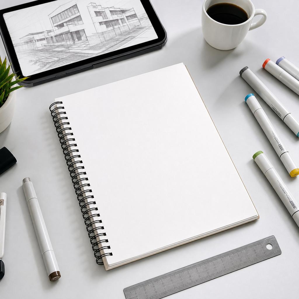 Скетчбук на спирали 9x12 дюймов, 120 страниц, плотная бумага 160 г/м², идеально подходит для рисования, набросков и письма карандашами, углем и маркерами