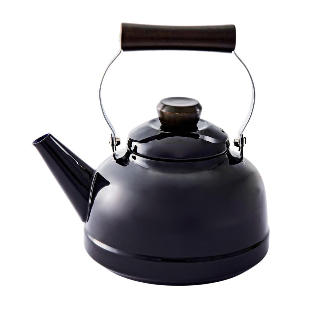 TakumiJAPAN Kettle Enamel IH Compatible Gas Fire Compatible Iron Black 2.3L TKM-2.3K.BK