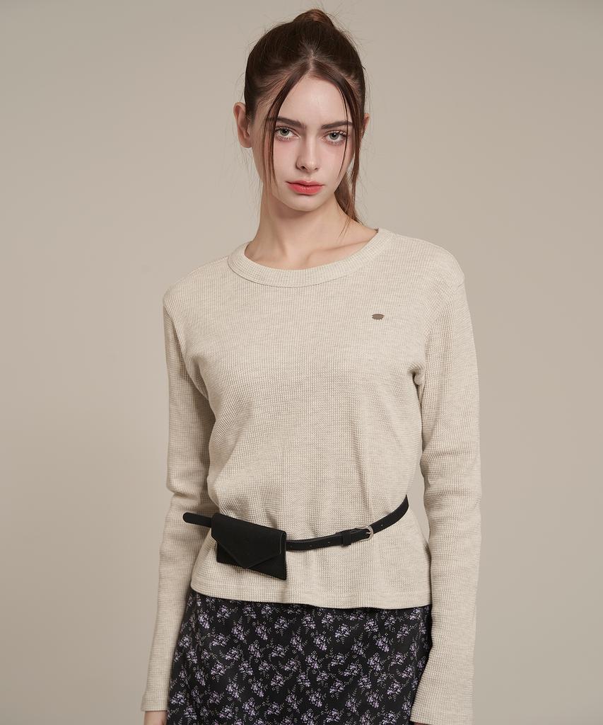 Waffle T-shirt Iteoneolmomeonteu _ Овсяный