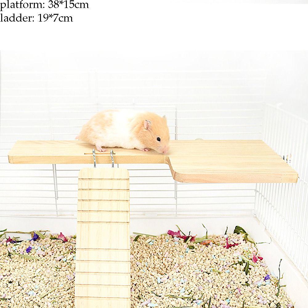 Птица Мышь Морская свинка Крыса Натуральный хомяк Выступ Клетка Аксессуары Стоячая платформа с лестницей