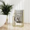 VidaXL Freestanding Towel Rack Gold 48x24x79 Cm Iron 343092