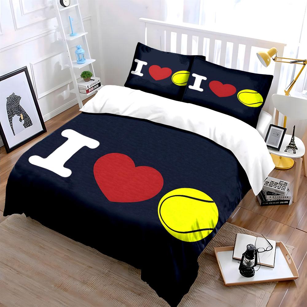 Love for tennis shines. Bedding sets Duvet covers Pillowcases(1* Duvet Cover 2* Pillowcases without duvet insert)