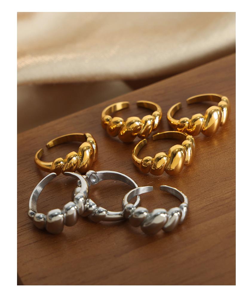 Геометрическое кольцо на фалангу из золота 18 карат - Невыцветающий ретро-дизайн для пар