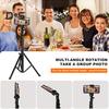 Штатив для сотового телефона, складной, 1,6 м, с дистанционным управлением, поворотный кронштейн на 360 градусов, съемка под разными углами, регулируемая высота, запись видео с камеры
