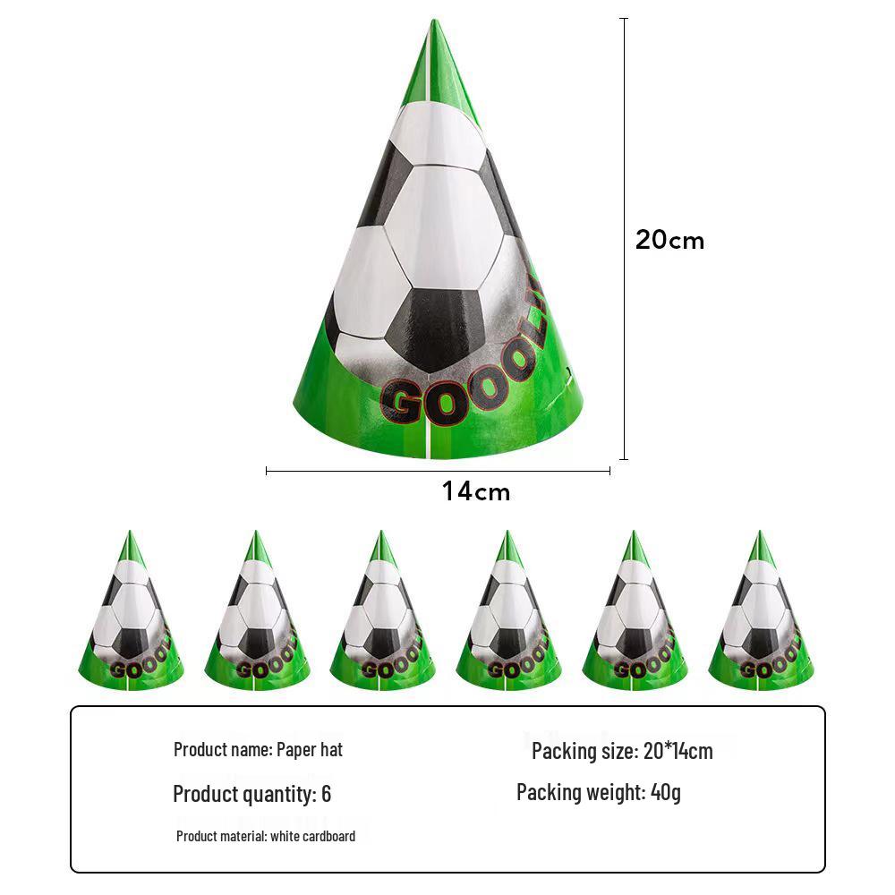 Набор декора для футбольной вечеринки в честь дня рождения: Тарелки, Чашки, Скатерть, Столовые приборы, Фон, Баннер и Воздушные шары.