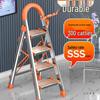 Stainless Steel Folding A-Frame Ladder: Indoor Portable Multi-Functional with 3 to 5 Steps