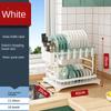 2-уровневая кухонная миска, сушилка для хранения посуды с клеткой для палочек для еды, экономия места, кухонная стойка-органайзер, сушилка для посуды