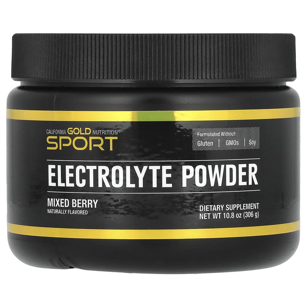 California Gold Nutrition Sports, Electrolyte Powder, Mixed Berry Flavor, 10.8 Oz (306 G)