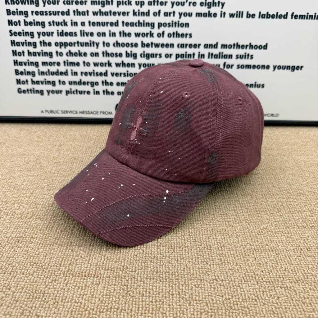 New soft top old inkjet painting baseball cap summer light and breathable cap daily sunscreen shade men's and women's hats