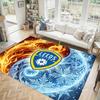 Футбольный дизайн Leeds United Хрустальный бархатный ковер Уютный Не?Нескользящий ковер с принтом для спальни, гостиной, прихожей