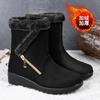 Зимние ботинки женские теплые плюшевые зимние ботинки для женщин ботильоны женские на молнии нескользящие мокасины женские повседневные удобные туфли на плоской подошве ботинки