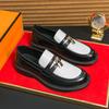 Fashion 2025 Men Metal Lock Decor Loafers Leather Slip-On Shoes Fashion Business Casual Footwear Non-Slip Sole Comfortable Driving Shoes