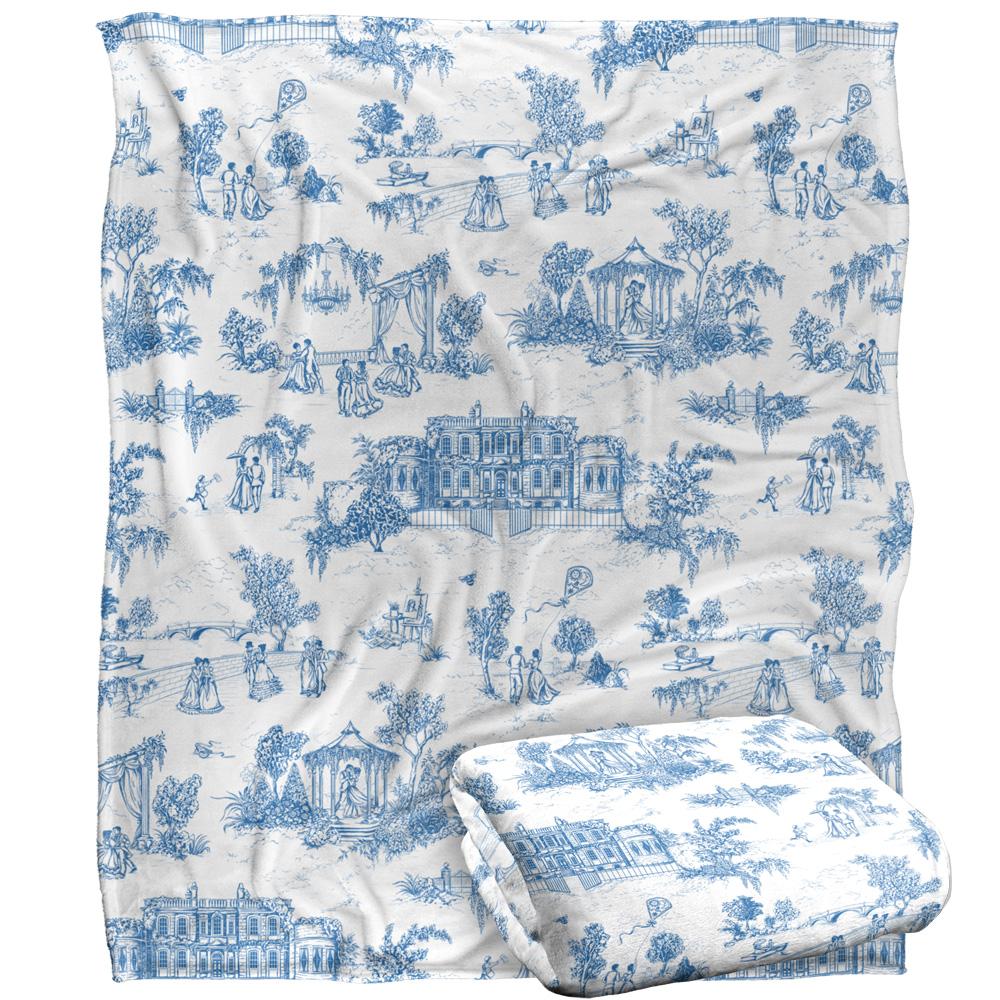 Bridgerton Around The Ton Toile Soft Blanket