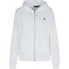 Polo Однотонная толстовка с капюшоном на молнии с вышивкой логотипа Женская толстовка Белый 211935584-008