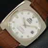 USED ORIENT AUTOMATIC 46941 VINTAGE JAPAN MENS WHITE COLOR DIAL WATCH A702219-5 R123-a702219