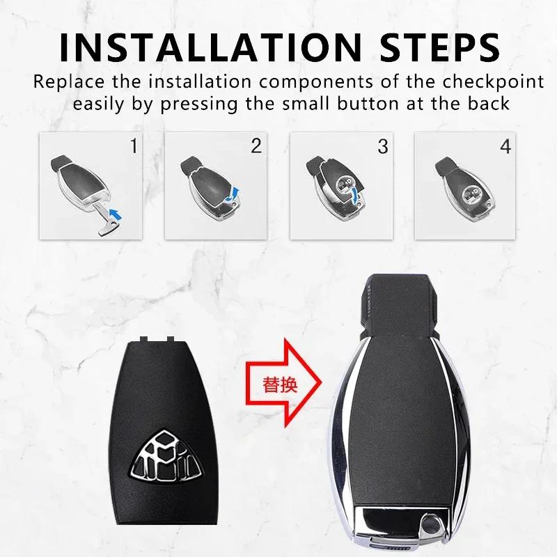 AABGS1 For Mercedes Benz Apple Tree AMG CLA GLA GLC GLE W204 W212 W220 W205 Key Case Rear Back Cover Key Shell Accessories